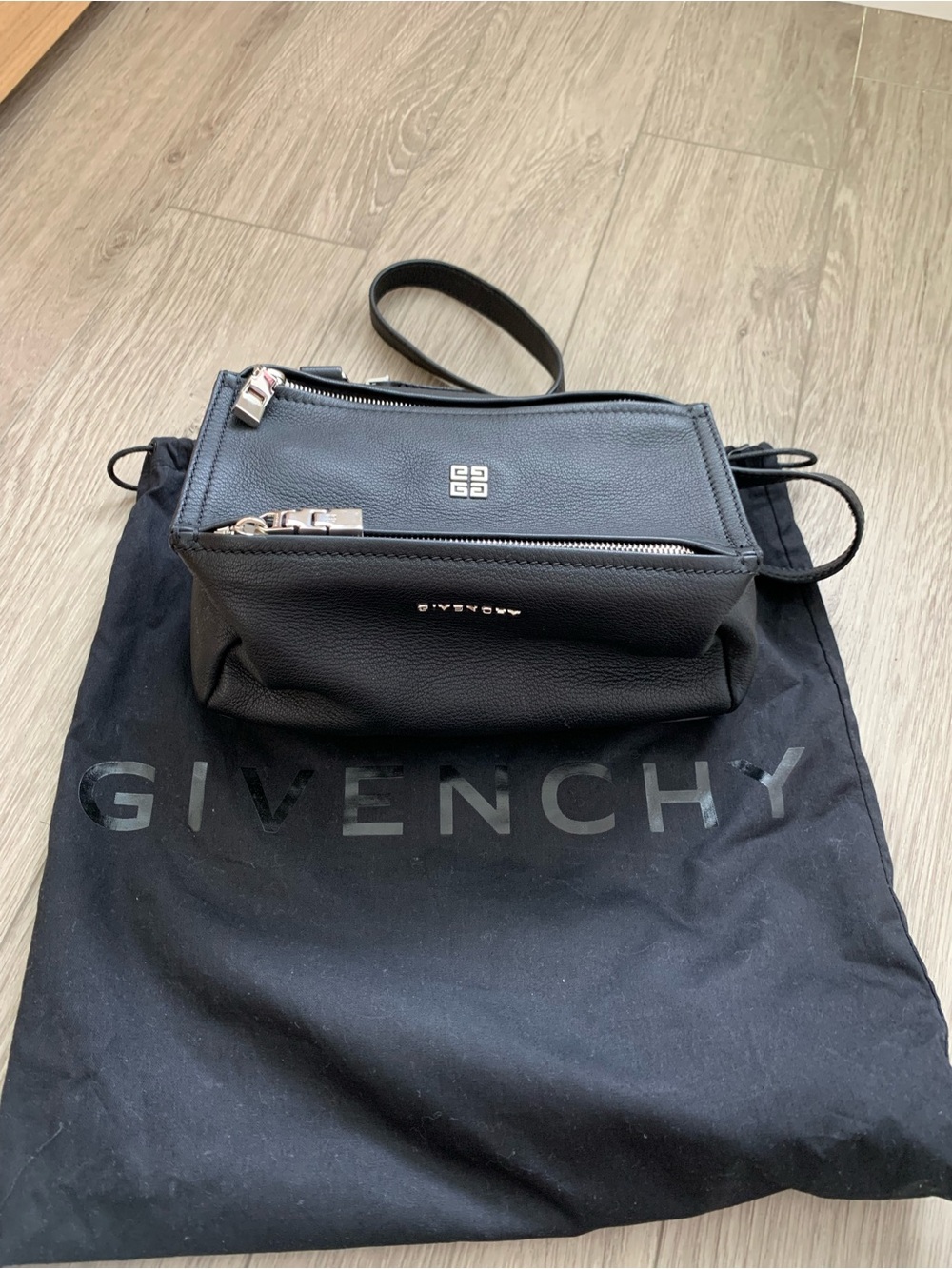 Givenchy Mini Pandora Bag Black Grained Leather